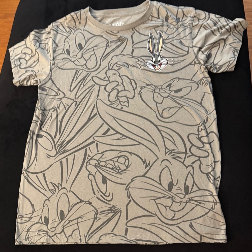 Warner Bros. Looney Tunes Bugs Bunny Men’s Tee - Light Gray - Size Medium